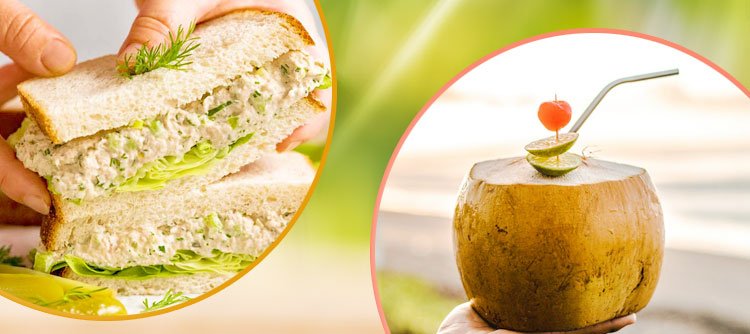 Tuna Snack & Tender Coconut Juice